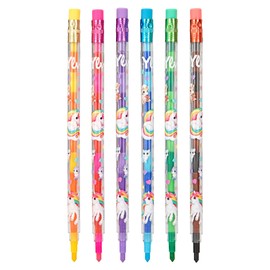 Depesche 12279 Ylvi Colour Twinnies Colouring Pencils, 6 Coloured Pencils with 2 Colours Each with Erasers