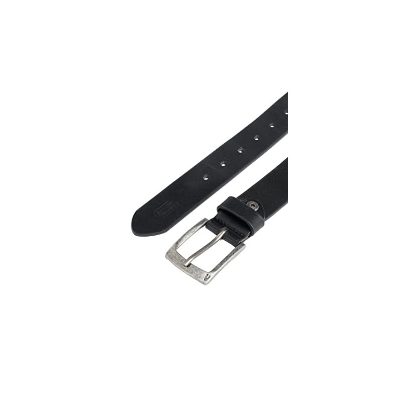 camel active Men's Basic Leather Belt, black