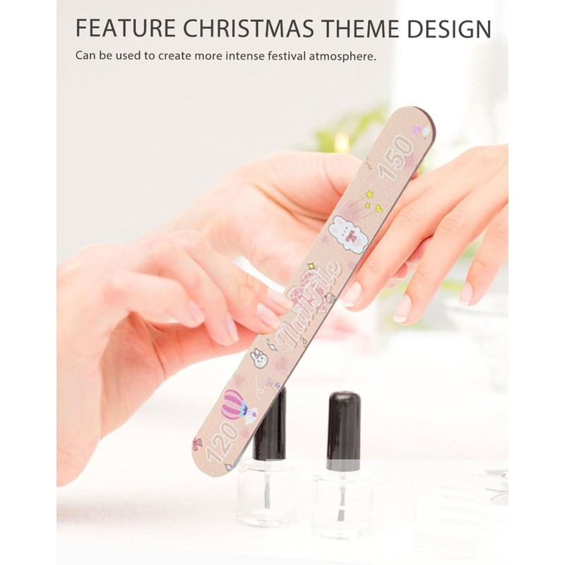 Zeayebsr 7-Piece Nail File Set, Professional Nail Files, Double-Sided for