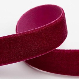 Velvet Ribbon 25mm x 10M - Burgundy