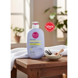 Clippermill Skincare Gift Set for Women – Include eos® Shea Body Lotion Vanilla Cashmere 16oz + eos Shea Butter Hand Cream, Vanilla 74ml + Reusable Lotion Applicator Brush compatible with eos® Lotion