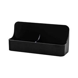 Marketing Holders Vertical Business Card Holder Double Pocket Wall Mount 2 Pack Premium Acrylic Plastic Credit Membership Discount Appointment Cards Black