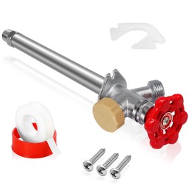 Boltigen 10inch Anti-Siphon Frost Free Sillcock Valve, No Lead Brass Freeze Proof Outdoor Water Faucet, 1/2" NPT X 3/4'' GHT Hose Bib Frost Free Outside Spigot