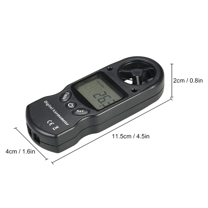 8 in 1 Handheld Digital Anemometer Wind Speed/Temperature/Humidity/Wind Chill/Heat Index/Dew