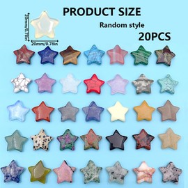 Glamifyr 20 Stk Glückssteine,Edelsteine für Kinder Glückssteine für Kinder,Kristalle Steine Mineralien Steine Naturstein Bunte Steine für Crystals Therapy,Meditation und Dekorationen(zufälliger Stil)