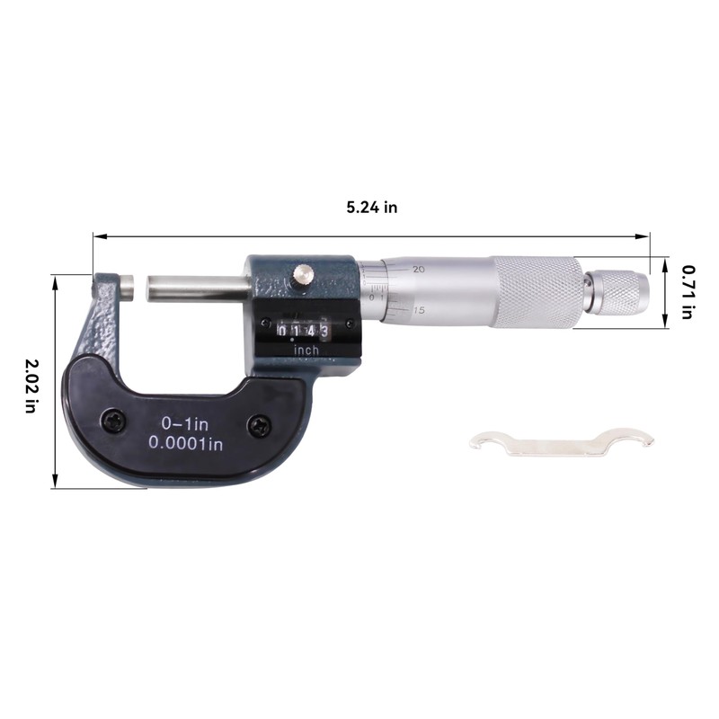 HFS(R) 1" Micrómetro Exterior 0.0001" Precisión