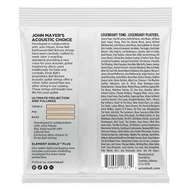 Ernie Ball Cuerdas para guitarra acústica Earthwood de bronce Bell, calibre extra ligero, 10-50
