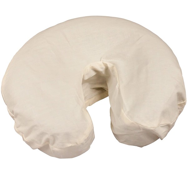 Body Linen Simplicity Poly Cotton Massage Face Cradle Covers (Natural, 50 Pack) - Clean, Crisp Fabric for Frequent Use and Washing, Colorfast and Latex-Free, Fits All Standard Massage Tables