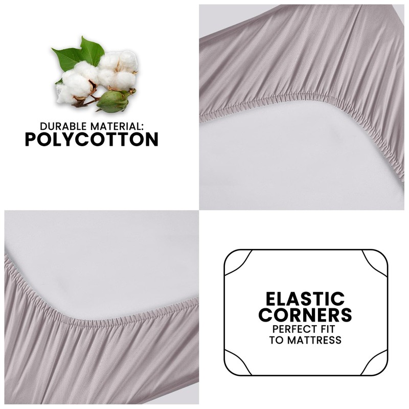 King Size Deep Fitted Sheet- 16"/40 cm Anti Allergy Bedding