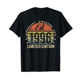 Est 1996 Limited Edition 27th Birthday Vintage 27 Year Old T-Shirt