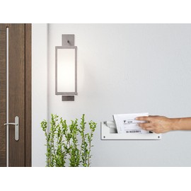 Durabox Through The Wall Drop Chute – Adjustable Two Piece Steel Deposit Drop Slot for Documents, Letters, Payments and Other Non-Bulky Items and Mail D100 (Grey)