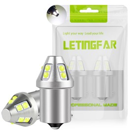 S25 LED Single Explosive Light White S25 LED Back Lamp, Built-in Canceller, 1156 BA15S, P21W, Different Pin Angle, 180 Degrees, 10 Rungs, 3030SMD, Non-Polarity, For 12V-24V Cars, 50,000 Hours Lifespan