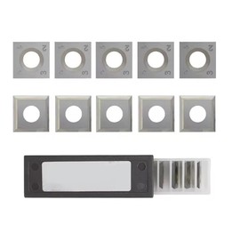 Losxuido Pack of 10 Reversible Blades Woodworking Turning Tool Reversible Blade Carbide Blade 30° 14 x 14 x 2 mm for Paint Milling Machine