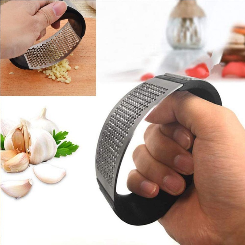 WEPPC Garlic Press Rocker Stainless Steel Garlic Mincer Crusher and