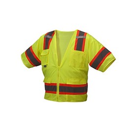 Pyramex RVZ3410M RVZ34 Series Vest Lime Class 3 Surveyor - Size Medium