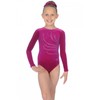 The Zone Tiara Crystal Motif Long Sleeved Gymnastics Leotard 30