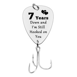 7th Anniversary Fishing Lure Gifts for Him 7 Year Anniversary Present for Boyfriend Fiance Husband 7th Wedding Anniversary Christmas Birthday Valentines Day Gift for Men