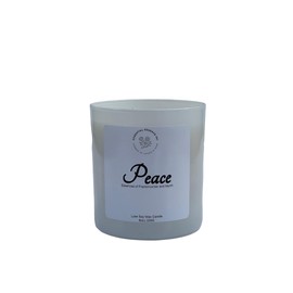 Essential Essence Inc Candles| "Peace" + Soy Candle |Soy Wax Candles for Home |Scented Soy Candle | 8oz Glass Jar | Made in the USA