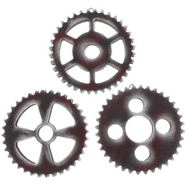 Cabilock 3pcs Gear Wall Decoration Steampunk Gears Industrial Steampunk Style Gear Wooden Decor Gear Wall Arts Decor Wall Wheel Hanger Retro Gear Wall Hanging Decorative Wall Carriage