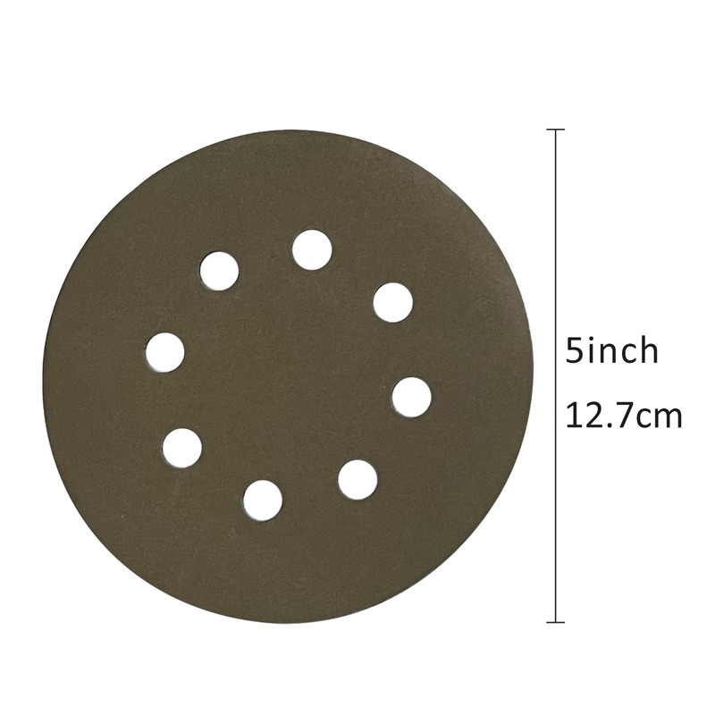 5 Inch 8 Holes Sanding Discs Hook and Loop, 30Pcs