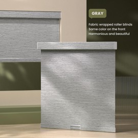 MoDanCeQ Cordless Roller Shades Blackout Blinds for Windows Room Darkening Roller Blinds with Free-Stop System, UV Protection Window Shades Window Blinds for Home and Office, Gray, 57" W x 64" H