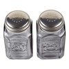 RSVP International Jumbo Retro Glass Salt & Pepper, Screw On