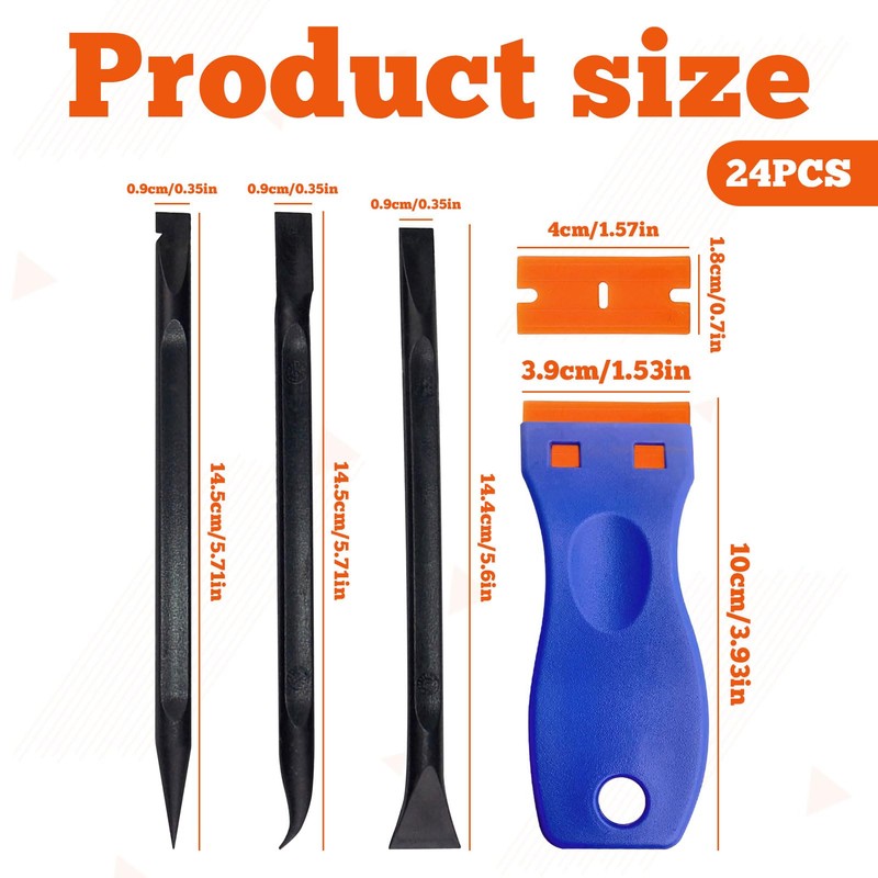 Plastic Scraper Tool Set,23PCS Plastic Scraper Tool Non Scratch,Plastic Razor