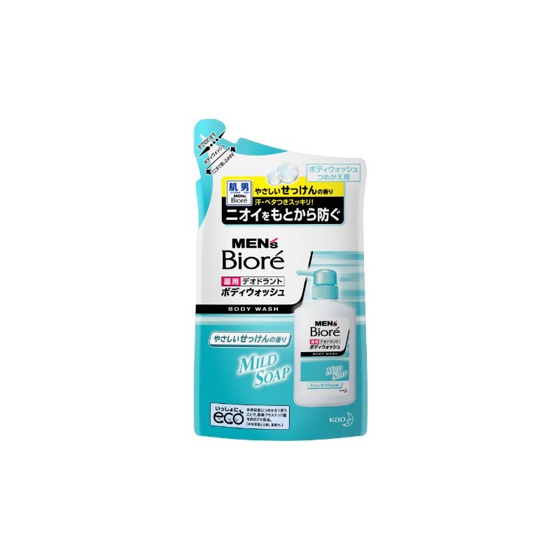 メンズビオレ デオドラントボディウォッシュ やさしいせっけんの香り つめかえ用 380ml