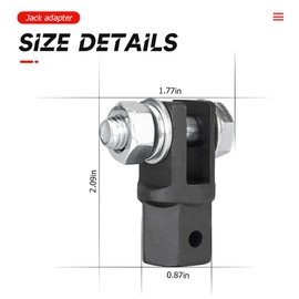 Scissor Jack Adapter for 1/2 Inch Drive Impact Wrench or 13/16 Inch Lug Wrench, Sturdy Power Drill Socket Scissor Jack Connector, Automotive Universal for Jack RV Trailer