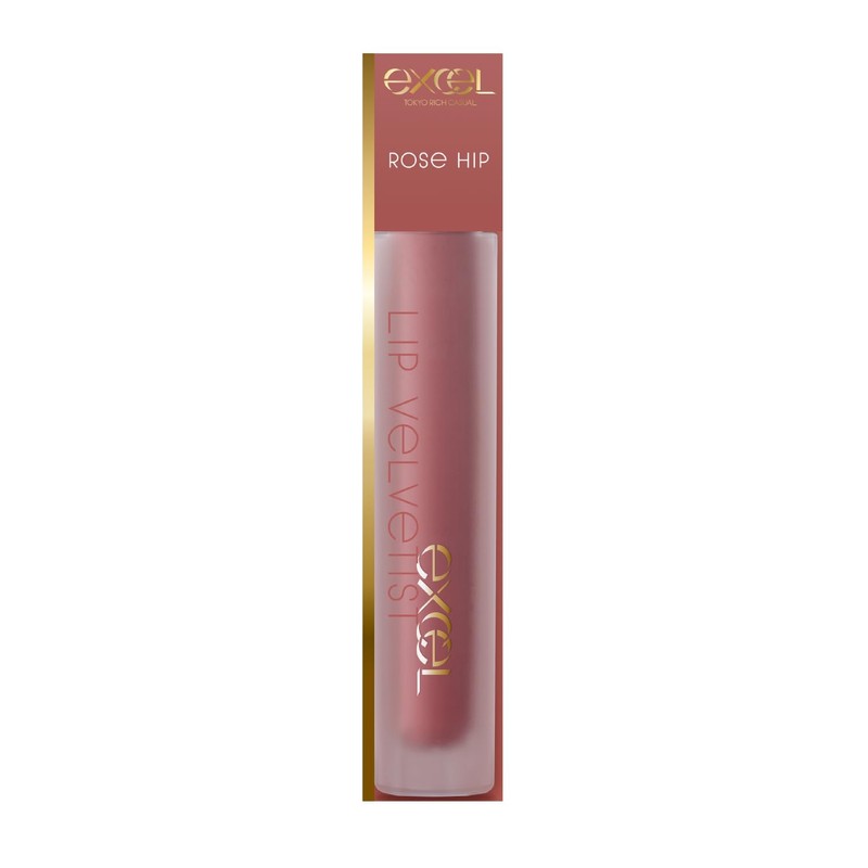 Excel Lip Velvetist, LV11 Rose Pink, Matte Liquid Lipstick, A
