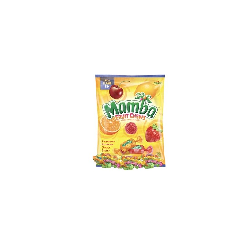 Mamba Beach Sticks Chewy Candy, Fruit Chews Variety Pack, Strawberry