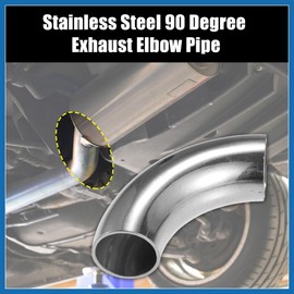 A ABSOPRO 4Pcs OD 1Inch 90 Degree Stainless Steel Bend Tube Exhaust Elbow Pipe Item Replacement