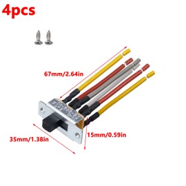 Antrader Ceiling Fan Toggle Switch,4Pcs Ceiling Fan Mount Directional Toggle Switch 6 Pin Ceiling Fan Slide Reverse Switch ZE-209-22 Reverse Rotation Micro Fan Control Switch,3A 250VAC/6A 125VAC