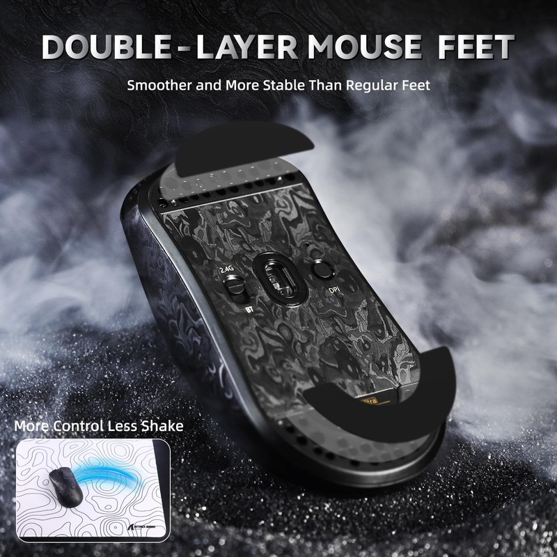 ATTACK SHARK R11 Ultra 8K Carbon Fiber Wireless Gaming Mouse,