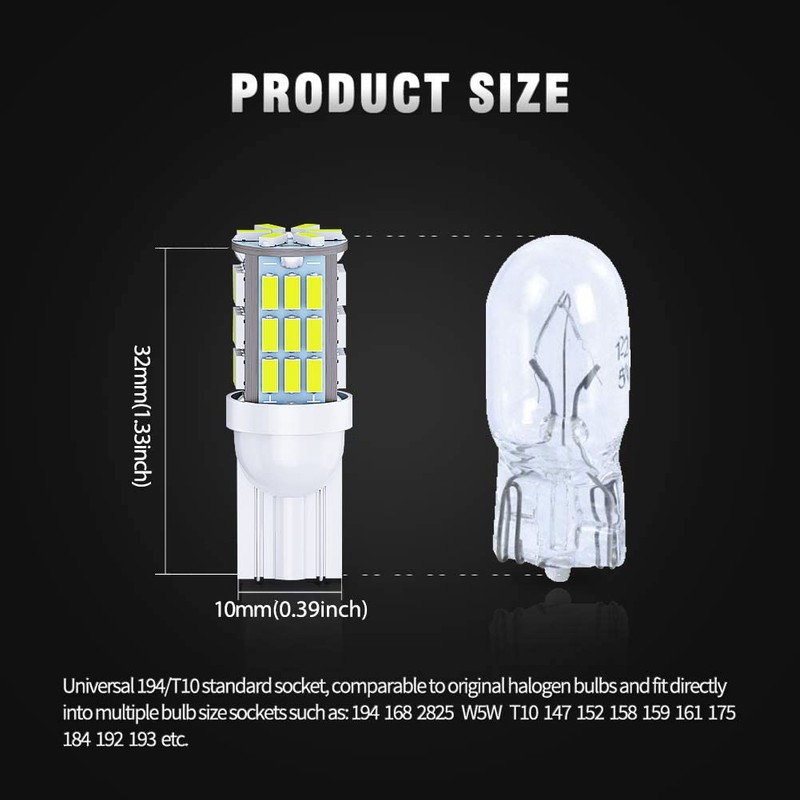 Antline T10 921 194 168 LED Bulbs Cool White 20-Packs,