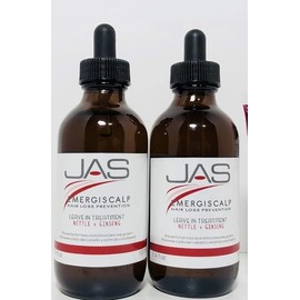 JAS Emergiscalp Hair Loss Prevention Leave in Treatment Nettle + Ginseng 4 Oz (Pack of 2) -Free Lip Gloss