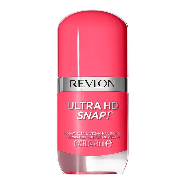 REVLON Ultra HD Snap Natural Rich Glossy Nail Polish, 100% Vegan Formula, No Base and Top Coat Needed, 009 No Drama, 0.27 Fl Oz