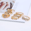 Jovono Boho Butterfly Finger Ring Set Gold Leaf Knuckle Rings
