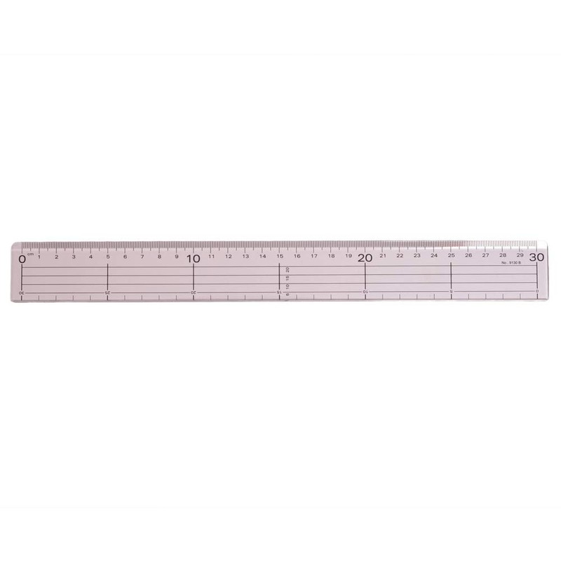 ITOCHU Retail Link Acrylic Ruler 11.8 inches (30 cm) Metal