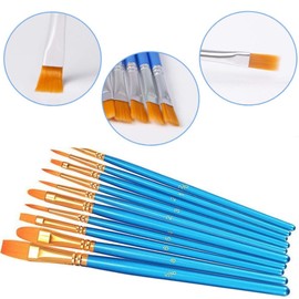 Armastuse Small Paint Brushes Bulk,20 Pcs Flat Paint Brushes Bulk with Fine Tip Paint Brushes Craft Brushes Set for Classroom Acrylic Water Color Canvas Painting Face