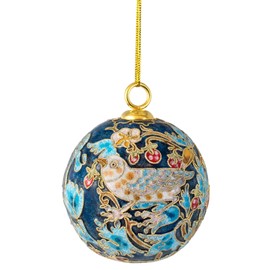 Value Arts Handmade Cloisonne William Morris Strawberry Thief Ball Ornament