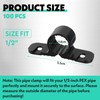 100 Pack 1/2 Inch Pipe Supports Suspension Clamp Pipe Clamps