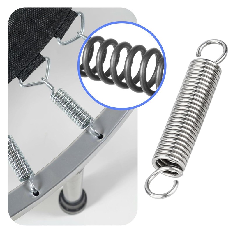 4pcs Dual Hook Tension Spring,Stainless Steel Extended Tension Spring,Extended Compressed