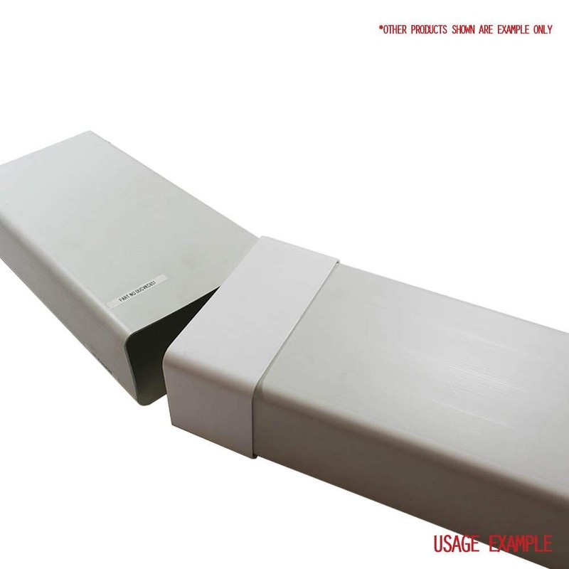 Kair Rectangular Straight Connector 180mm x 90mm Flat Pipe Joint