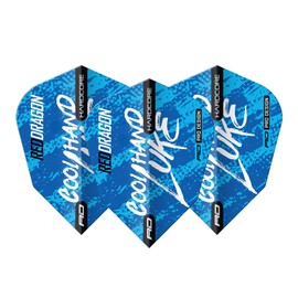RED DRAGON Luke Humphries World Champion Blue V-Standard Dart Flights 3 Sets Per Pack (9 Dart Flights in total)