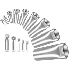 Caulk Nozzle Applicator - 14Pcs Perfect Caulking Finisher Kit, Premium Stainless Steel Sealant Caulk Finishing Tool Kit for Kitchen Bathroom Window Sink Joint