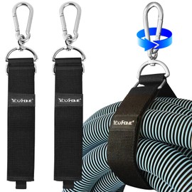 YCXX-HOME 2-Pack Heavy Duty Storage Strap with 360° Rotating Carabiner & Velcro – High Load Capacity, Wall, Ceiling, Netting Mount, PP Webbing for Hose, Cord, Ladder, Garage, Garden, Tennis Court, RV