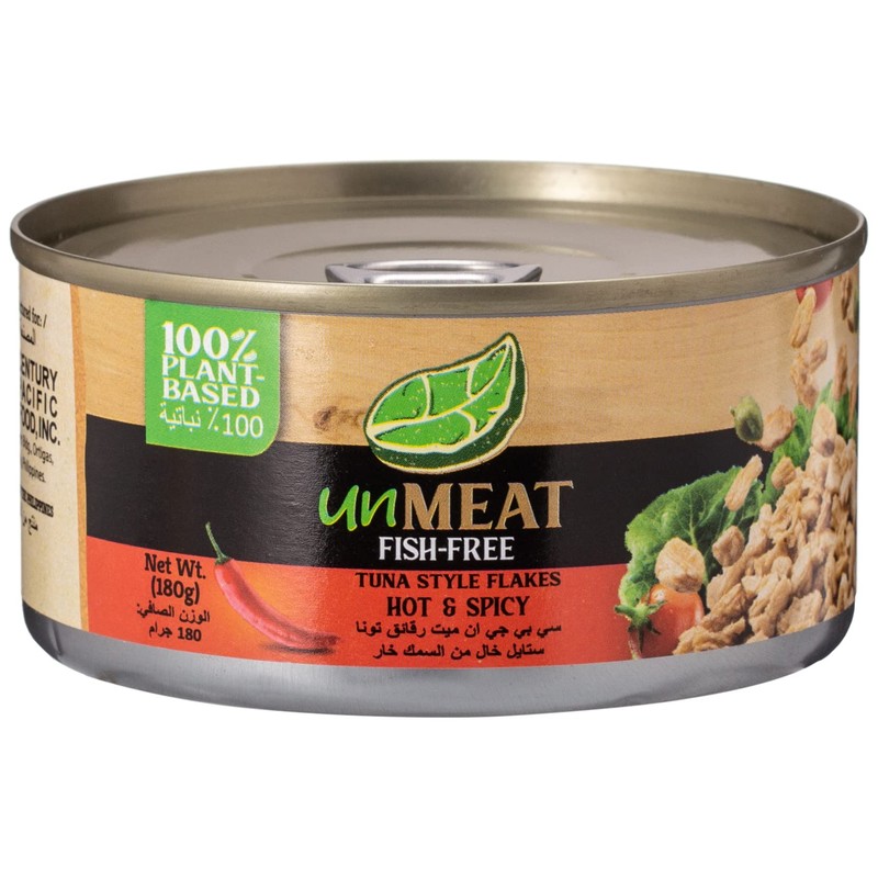 unMEAT Fish-Free Tuna Flakes in Oil, Hot & Spicy