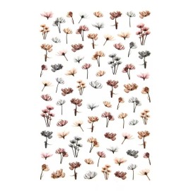 Nobranded 5 Hojas/350 Piezas De Arte De Uñas 3d De Flores Secas, Decor