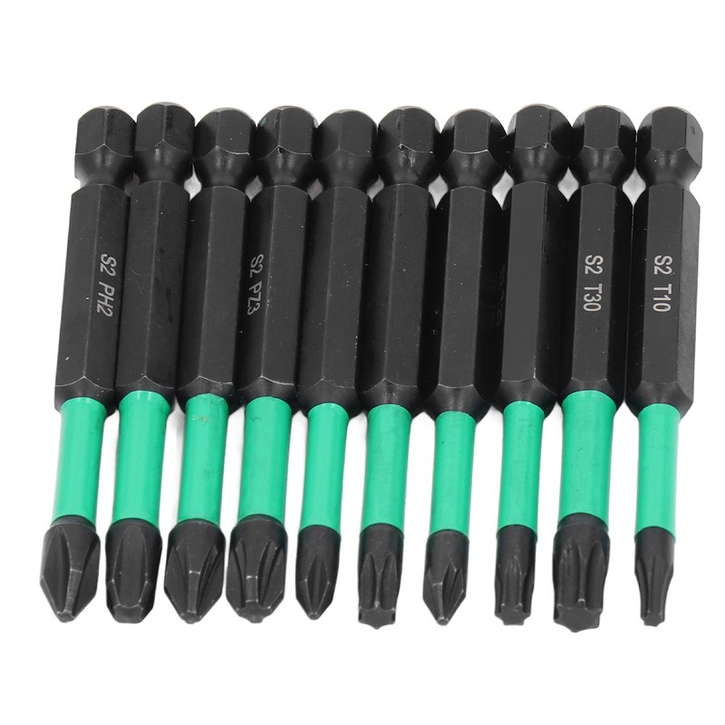 10Pcs Magnetic Screwdriver Bit Set Cross Star Non Slip High